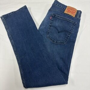 Levi's 513 Jeans Mens 36x30 Blue Dark‎ Wash